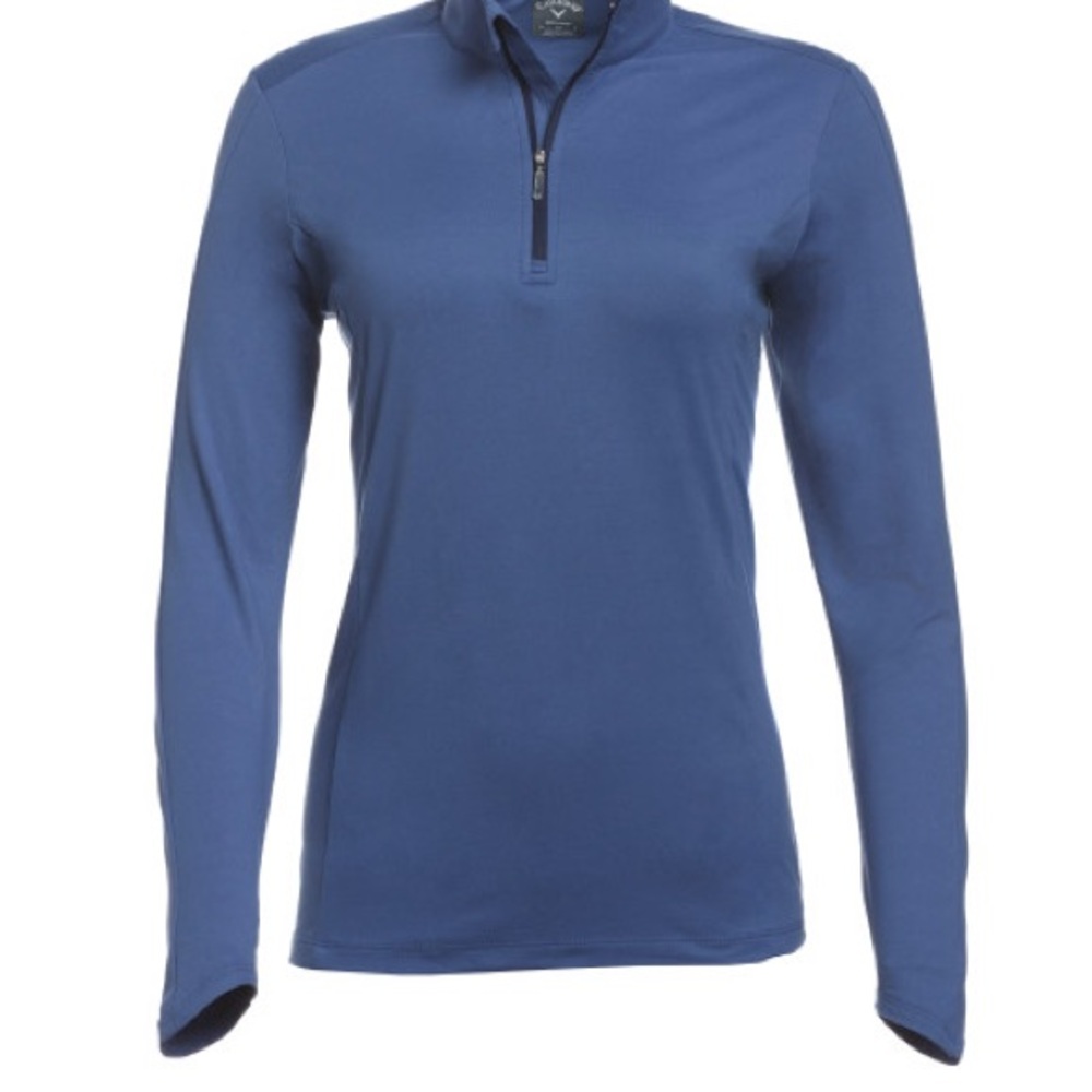 NWT Women's Lightweight 1/4 Zip Pullover Callaway #CGW748 in Costal Fjord Large